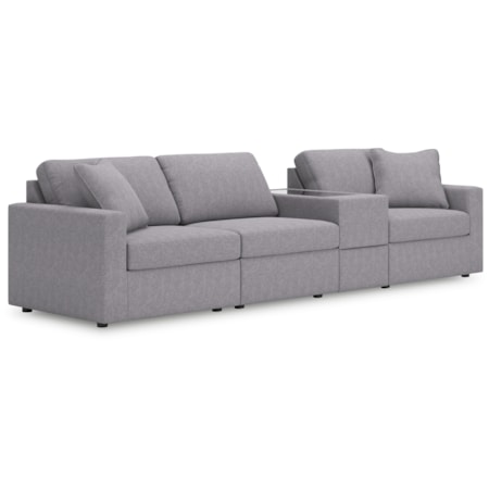 4-Piece Sectional Console