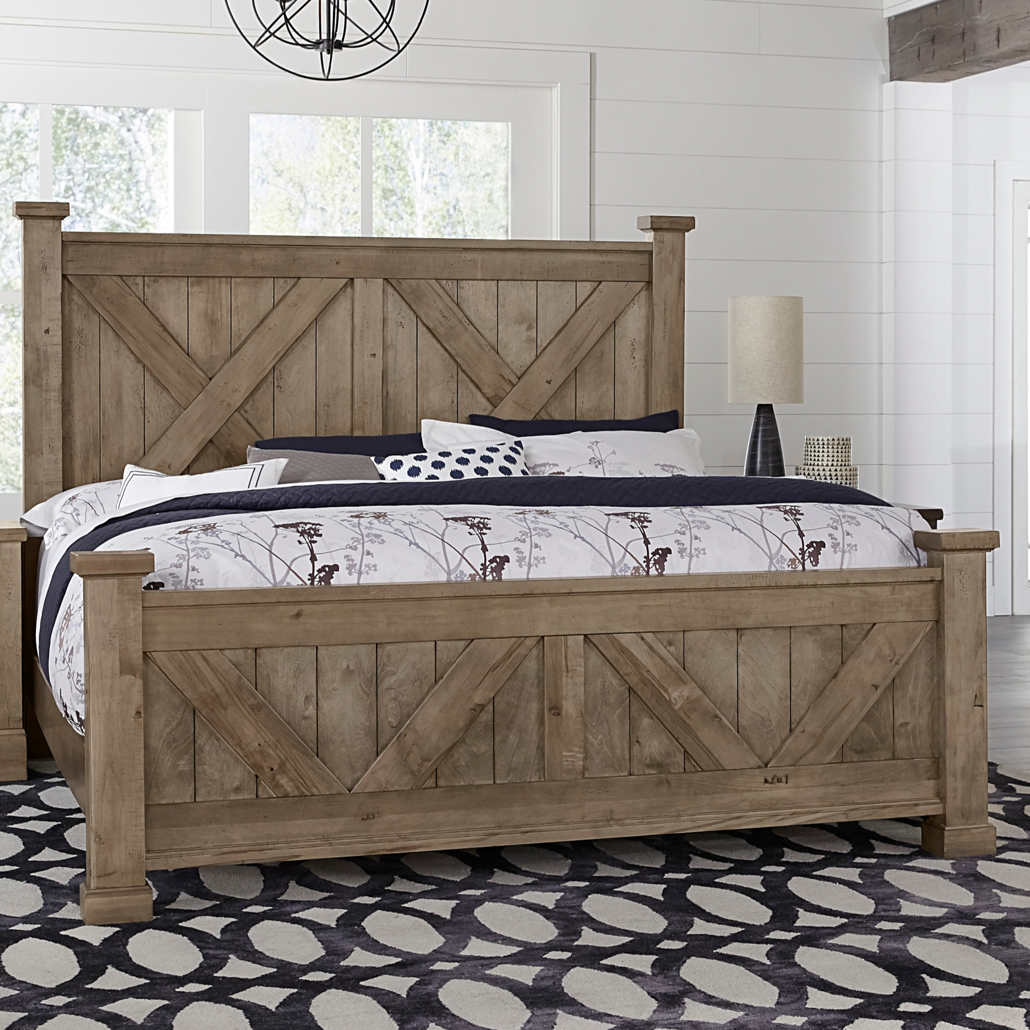 Artisan & Post Cool Rustic King "X" Panel Bed