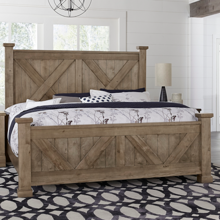 King &quot;X&quot; Panel Bed