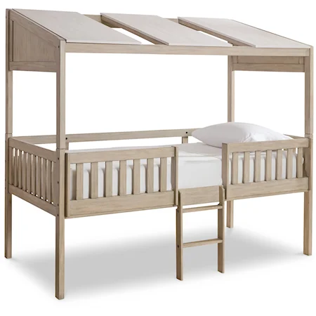 Twin Loft Bed with Roof