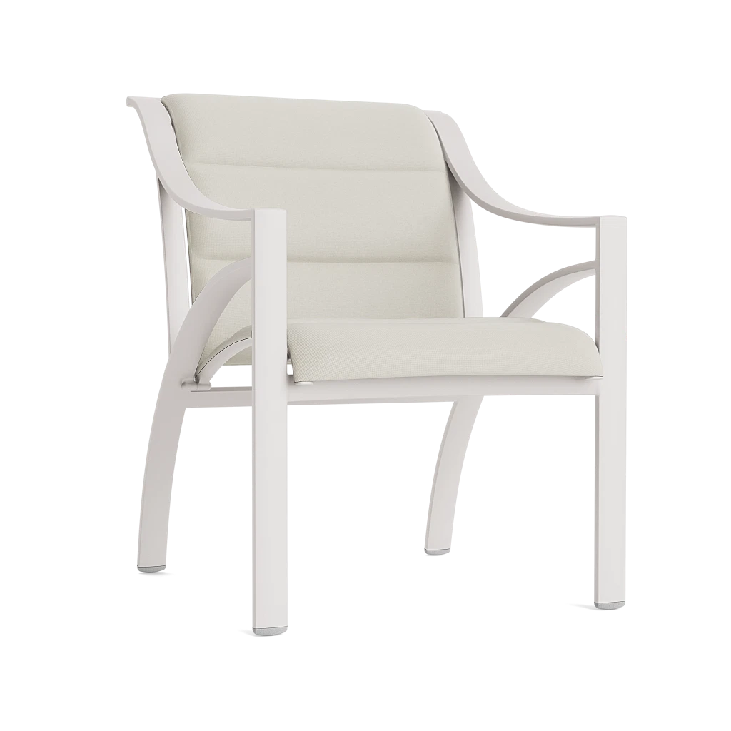 Padded Sling Slope-Arm Dining Chair