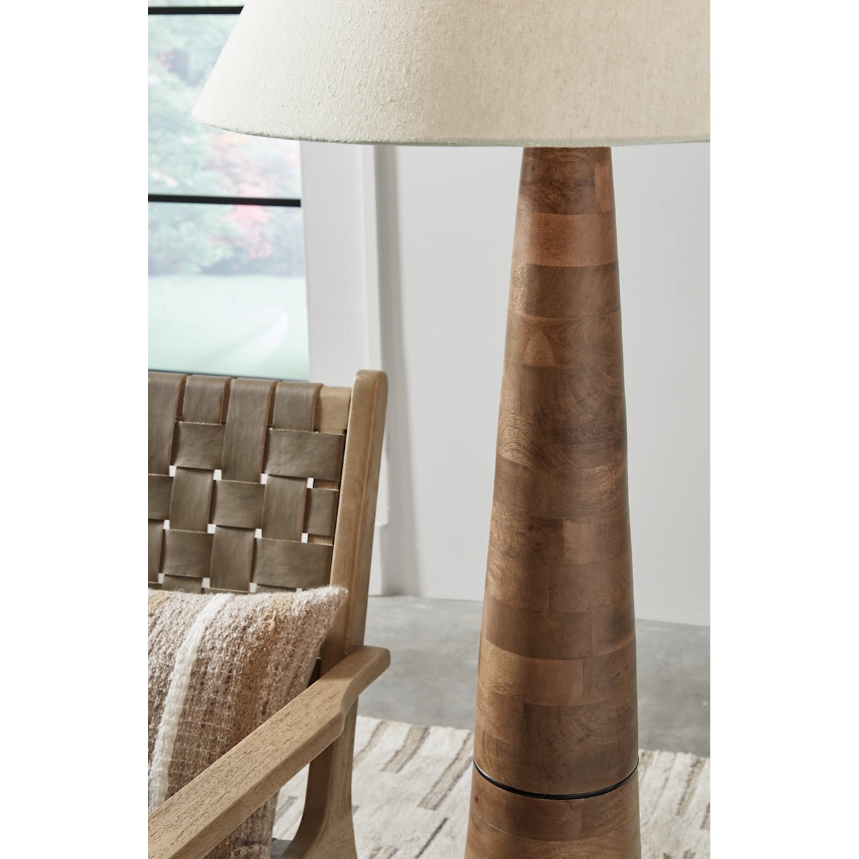 Signature Design Danset Wood Floor Lamp