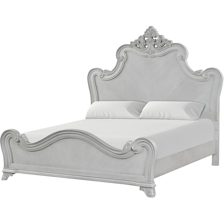 Traditional California King Arched Bed with Ornate Detailing