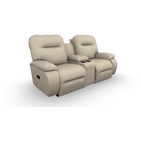 Casual Power Recline Space Saver Console Loveseat with USB Ports & Power Headrests