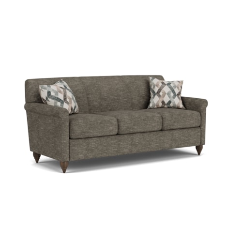 Transitional Sofa with Turned Legs