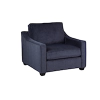 Dakota Transitional Accent Chair with Sloped Arms