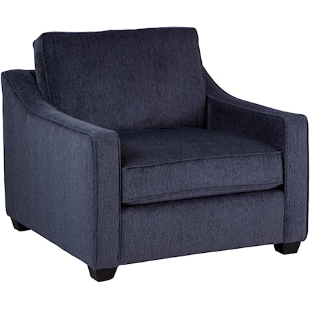 Dakota Transitional Accent Chair with Sloped Arms