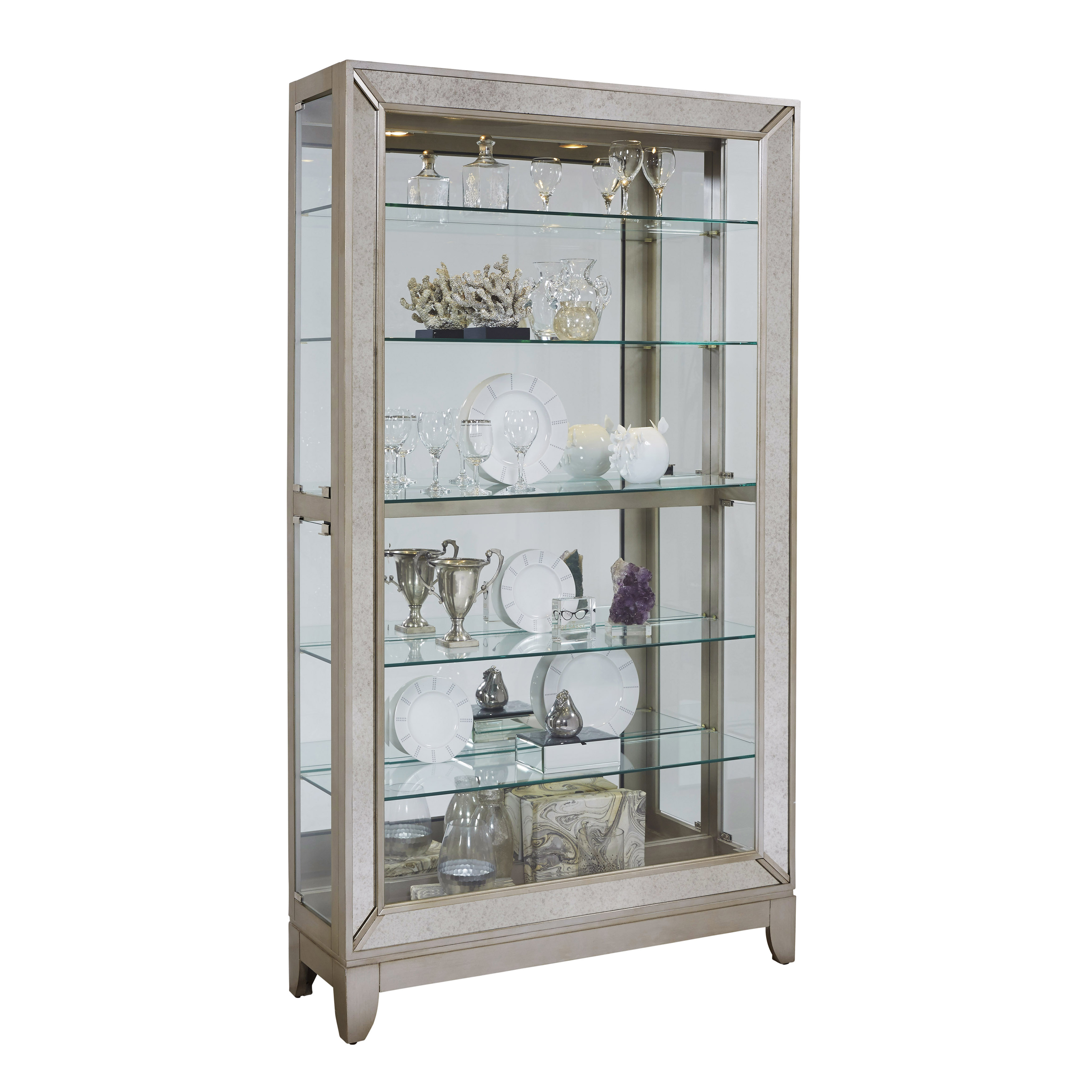 Platinum Side Entry Curio Cabinet