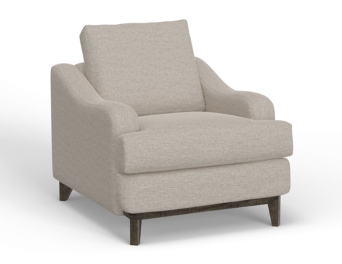 Mid-Century Modern Chair with Slope Arms