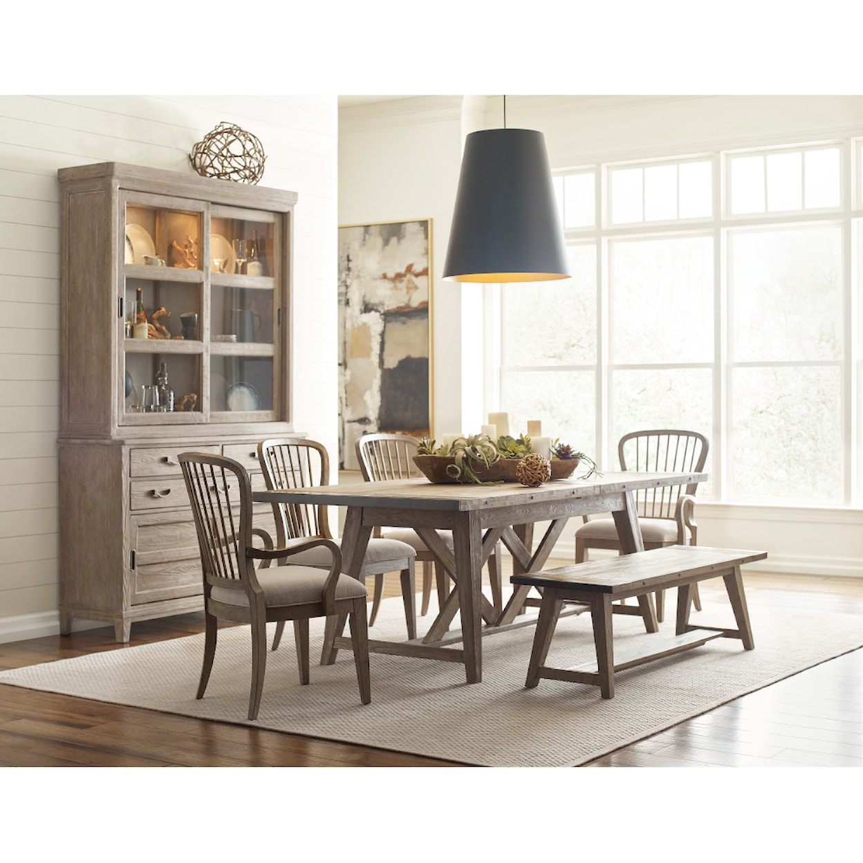 Kincaid Furniture Urban Cottage 6-Piece Dining set w/ Bench