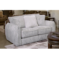 Casual Loveseat with Three Throw Pillows