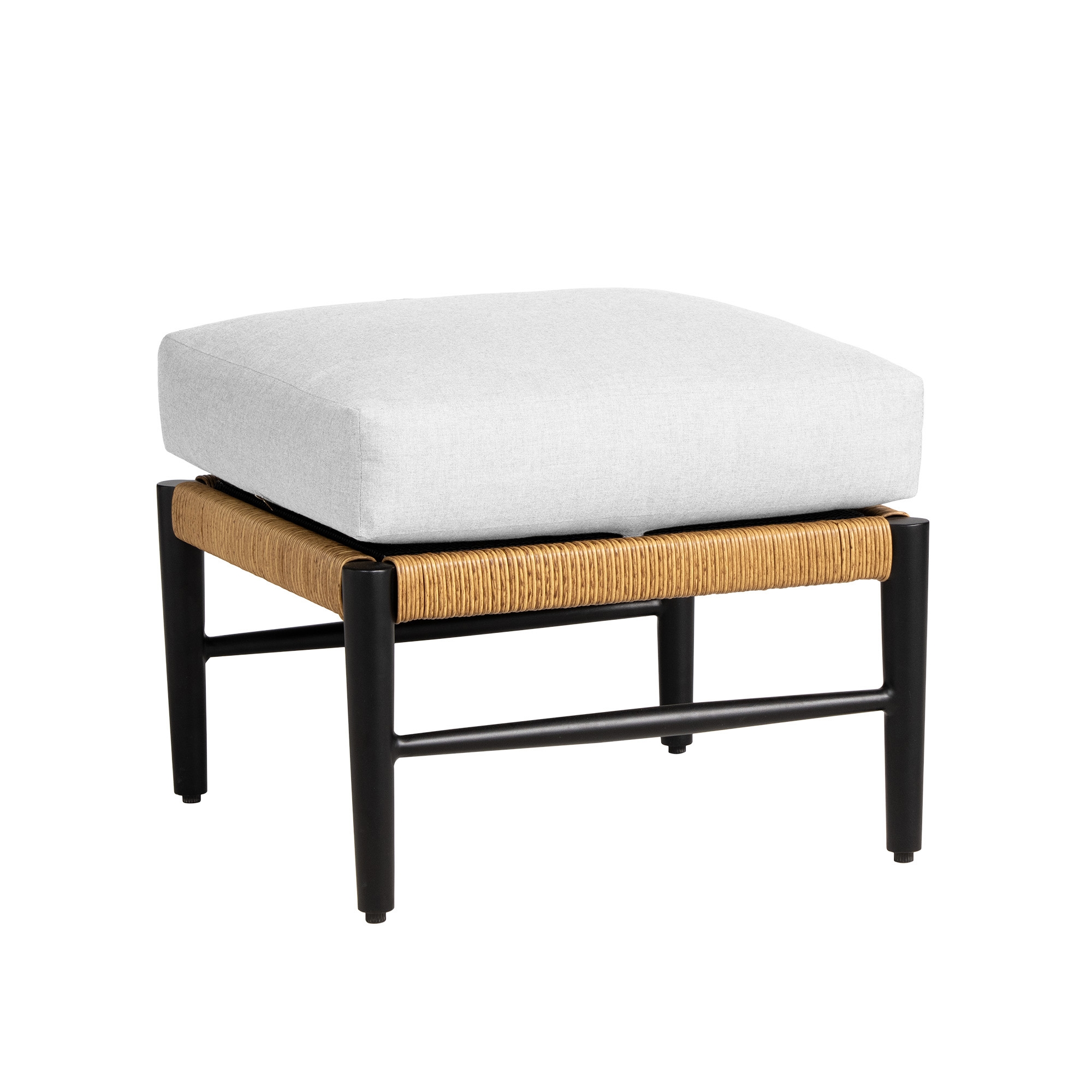 Cushioned Woven-Vinyl Chair Ottoman