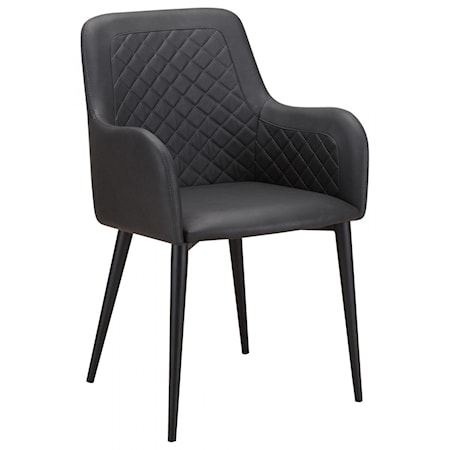 Quilted Faux Leather Dining Chair