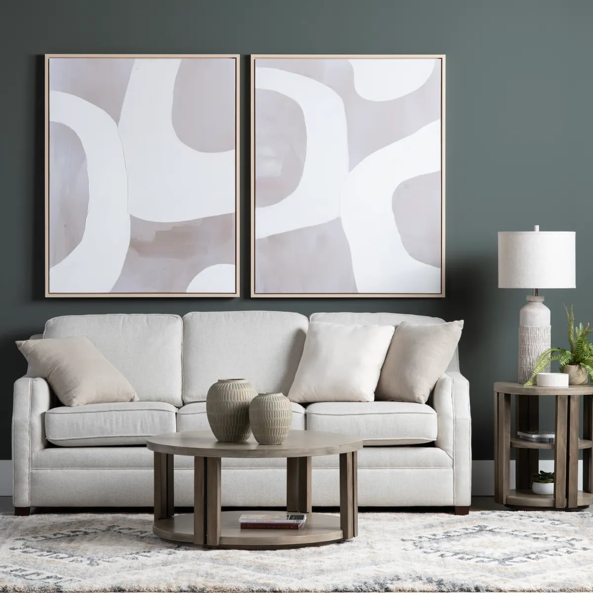 Caldwell Framed Canvas Paintings - Set of 2