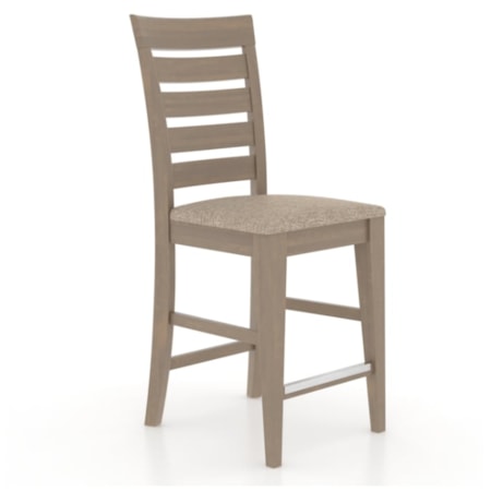 Upholstered fixed stool