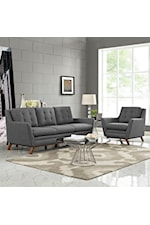 Modway Beguile Living Room Set Upholstered Fabric Set of 2