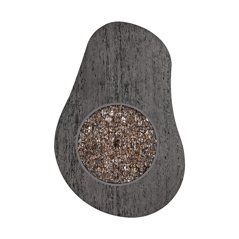 Ebel Fire Pits & Accessories Modern Faux-Stone Fire Pit w/Lid