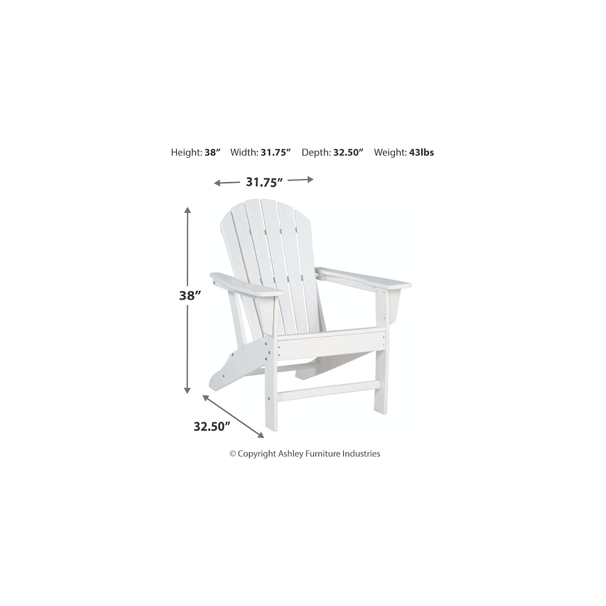 Signature Sundown Treasure Adirondack Chair with End Table