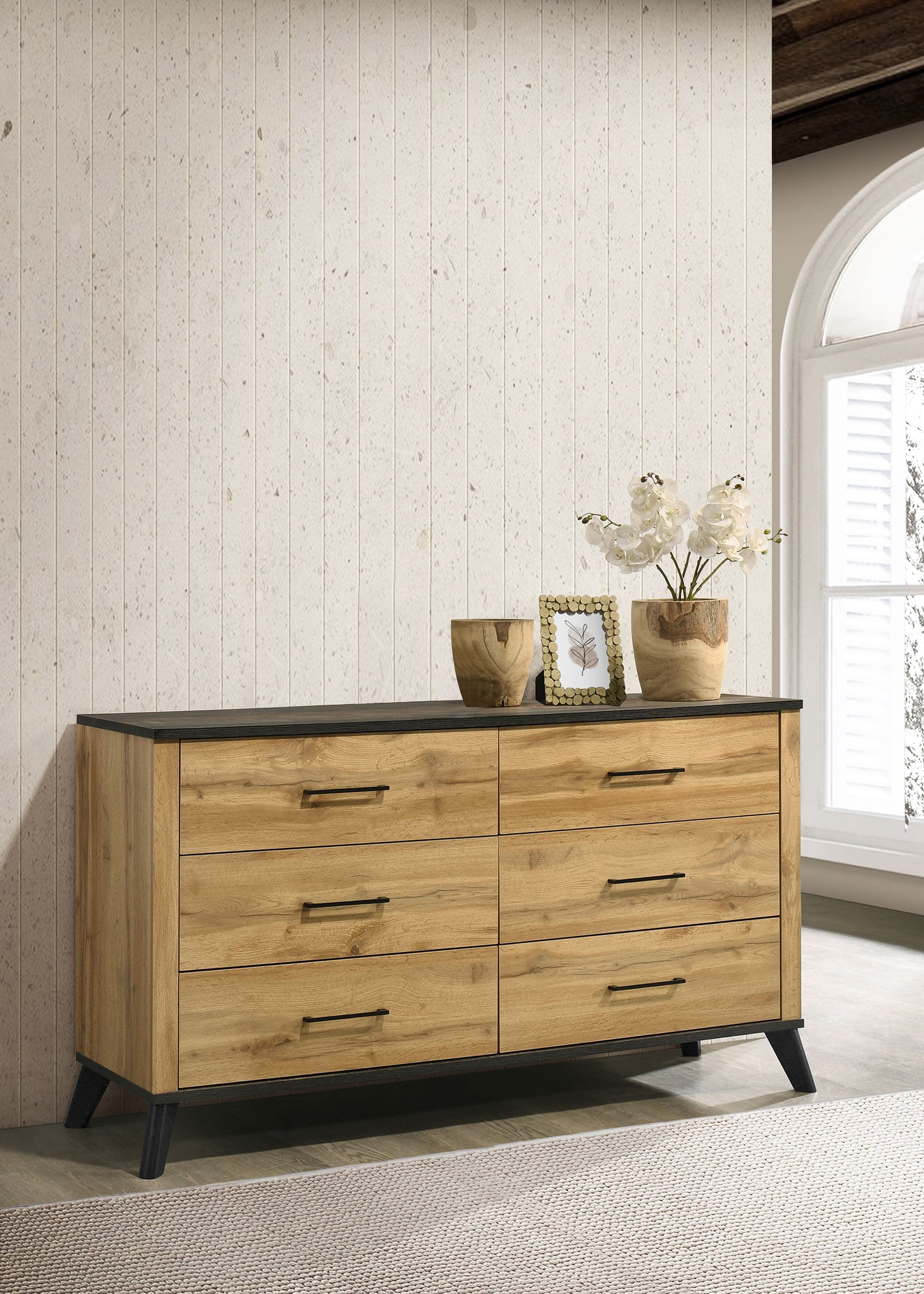 Kaywood 6-drawer Dresser Cabinet Pine