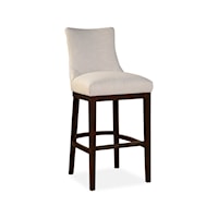 Contemporary Bar Stool with Slight Wing Back