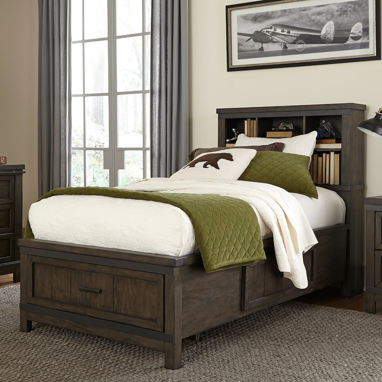 Liberty Furniture Thornwood Hills Full Bookcase Bed