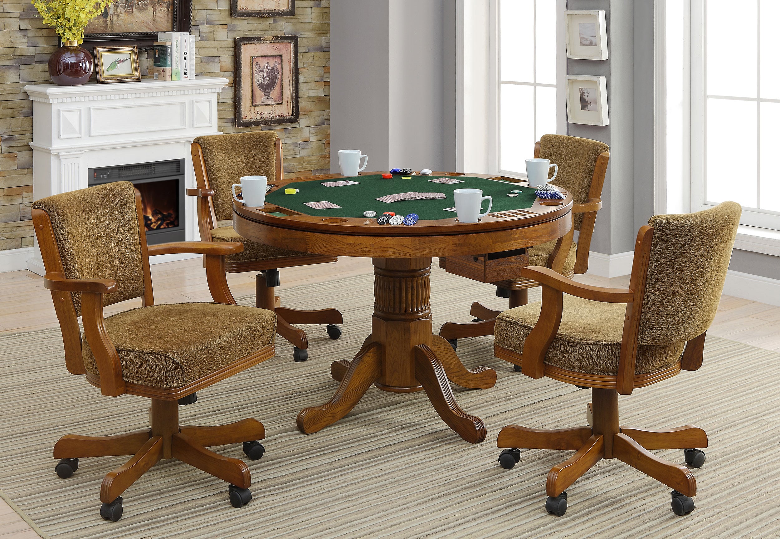 5-piece 3-in-1 Dining and Game Table Set