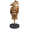 Moe's Home Collection Sculptures Golden Mask On Stand