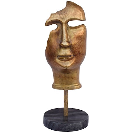 Golden Mask On Stand