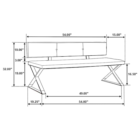 Abbott Leatherette Dining Bench