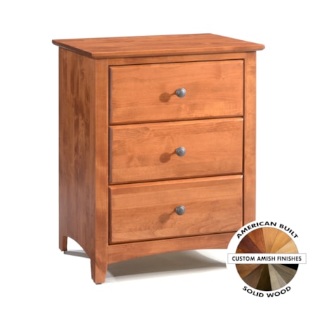 3-Drawer Nightstand