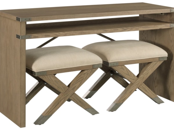 Sofa Table with 2 Stools