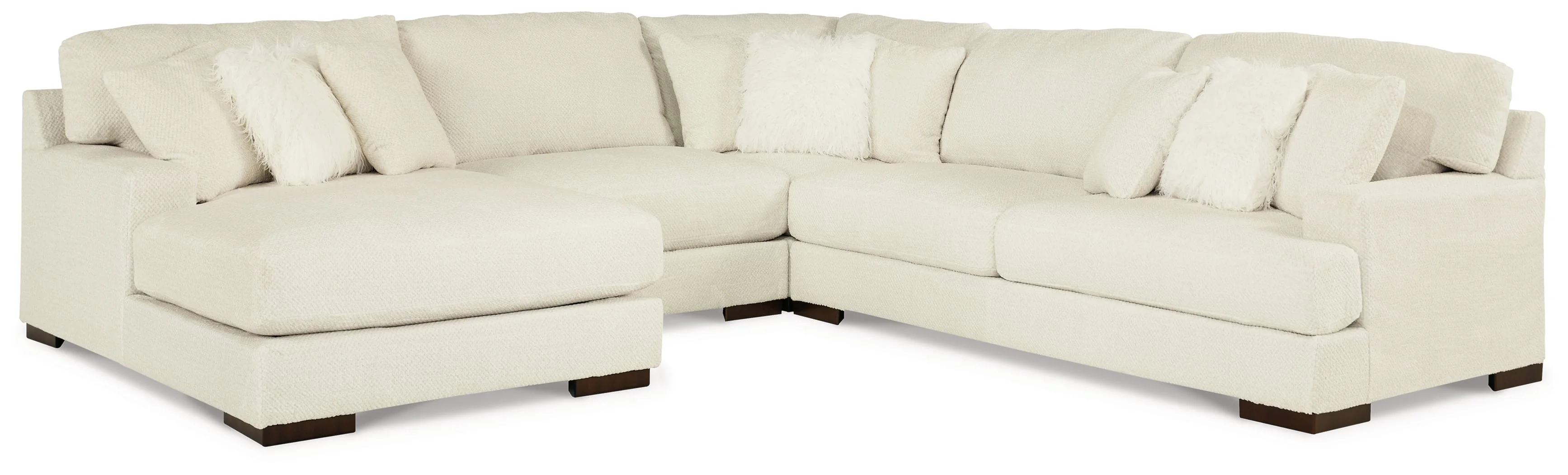 Signature Design by Ashley Zada 52204S4 4-Piece Sectional with Chaise ...