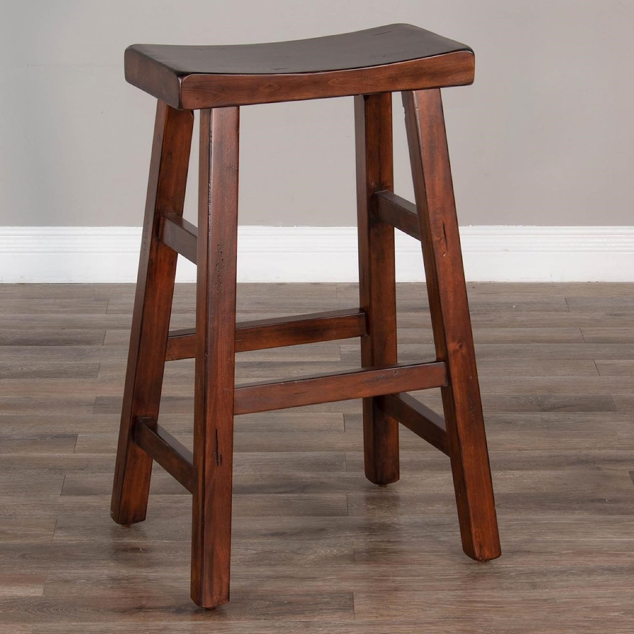 Sunny Designs 1768 30"H Saddle Seat Stool, Wood Seat