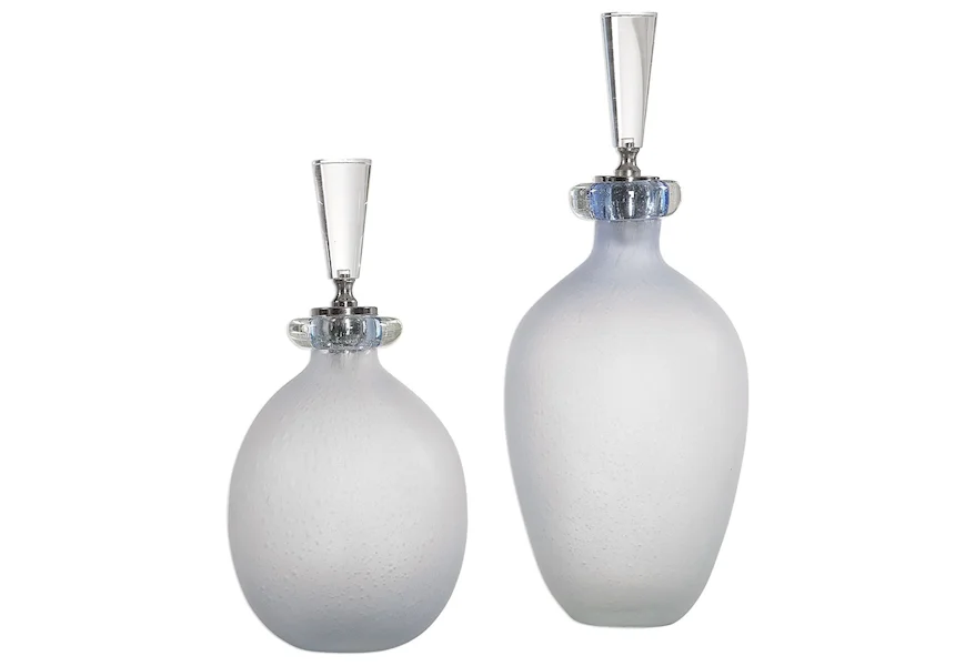 Accessories Leah Bubble Glass Containers S/2 by Uttermost at Del Sol Furniture