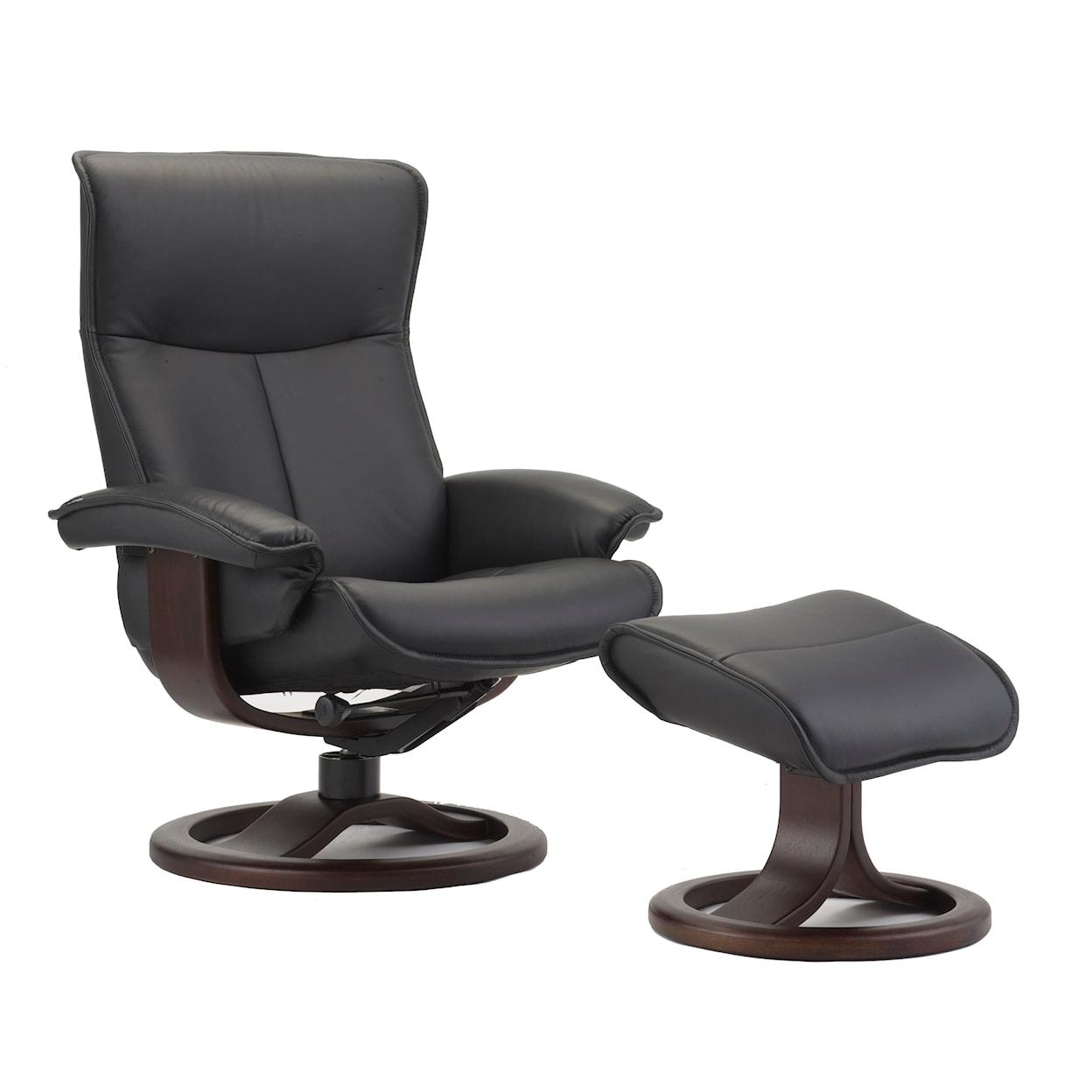 Fjords by Hjellegjerde Classic Comfort Collection Senator R Small Manual Recliner W/ Footstool