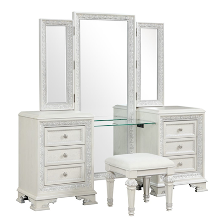 Vanity Set with Stool