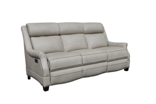 Transitional Power Reclining Sofa with Memory Button