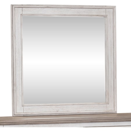 Farmhouse Square Dresser Mirror with Beveled Edge