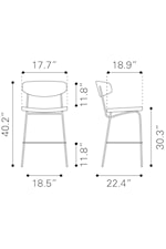 Zuo Charon Collection Contemporary Upholstered Dining Chairs