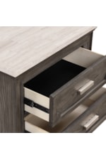 New Classic Lisbon Contemporary 2-Drawer Marble Top Nightstand