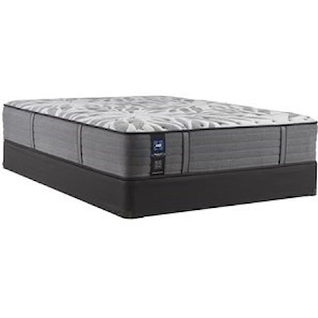 Cal King 12" Ultra Firm Tight Top Individually Wrapped Coil Mattress and Low Profile Base 5" Height