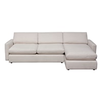 Contemporary 2 Piece Reversible Chaise Sectional