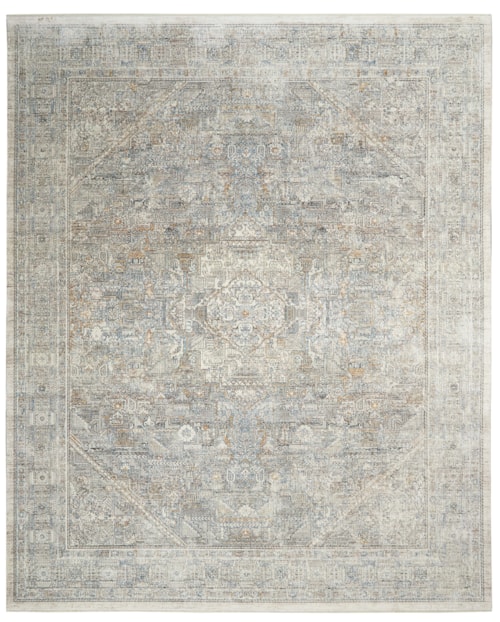 8' x 10' Cream Grey Rectangle Rug