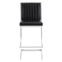 Contemporary Faux Leather Counter Stool