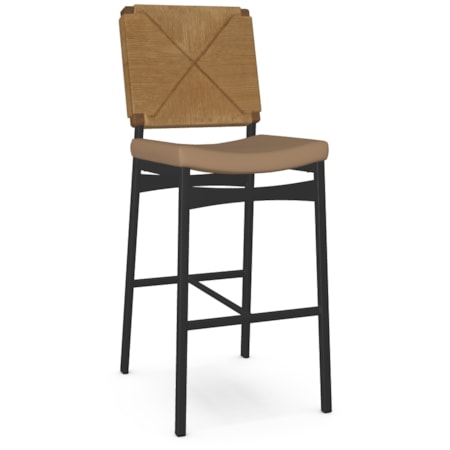 Woven Back Barstool
