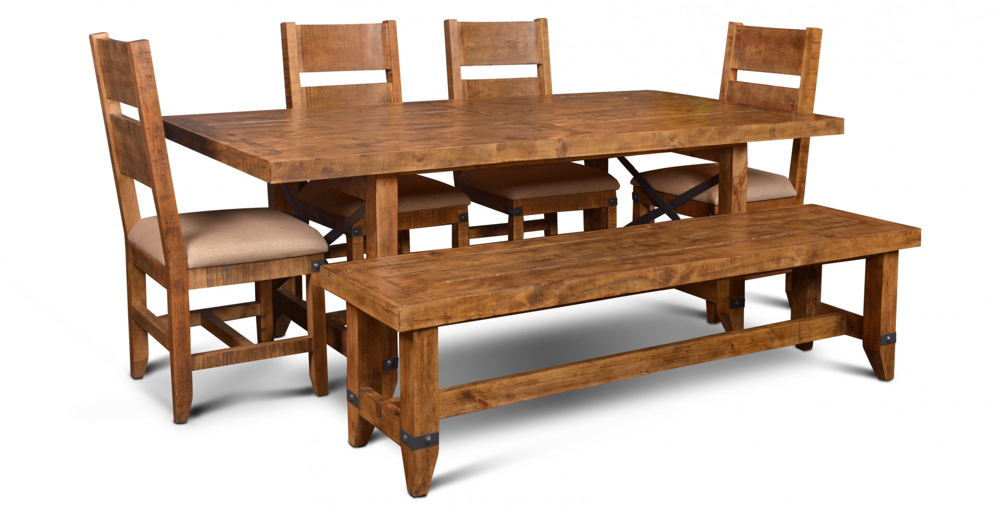 Rustic 6-pc. Dining Set with Bench