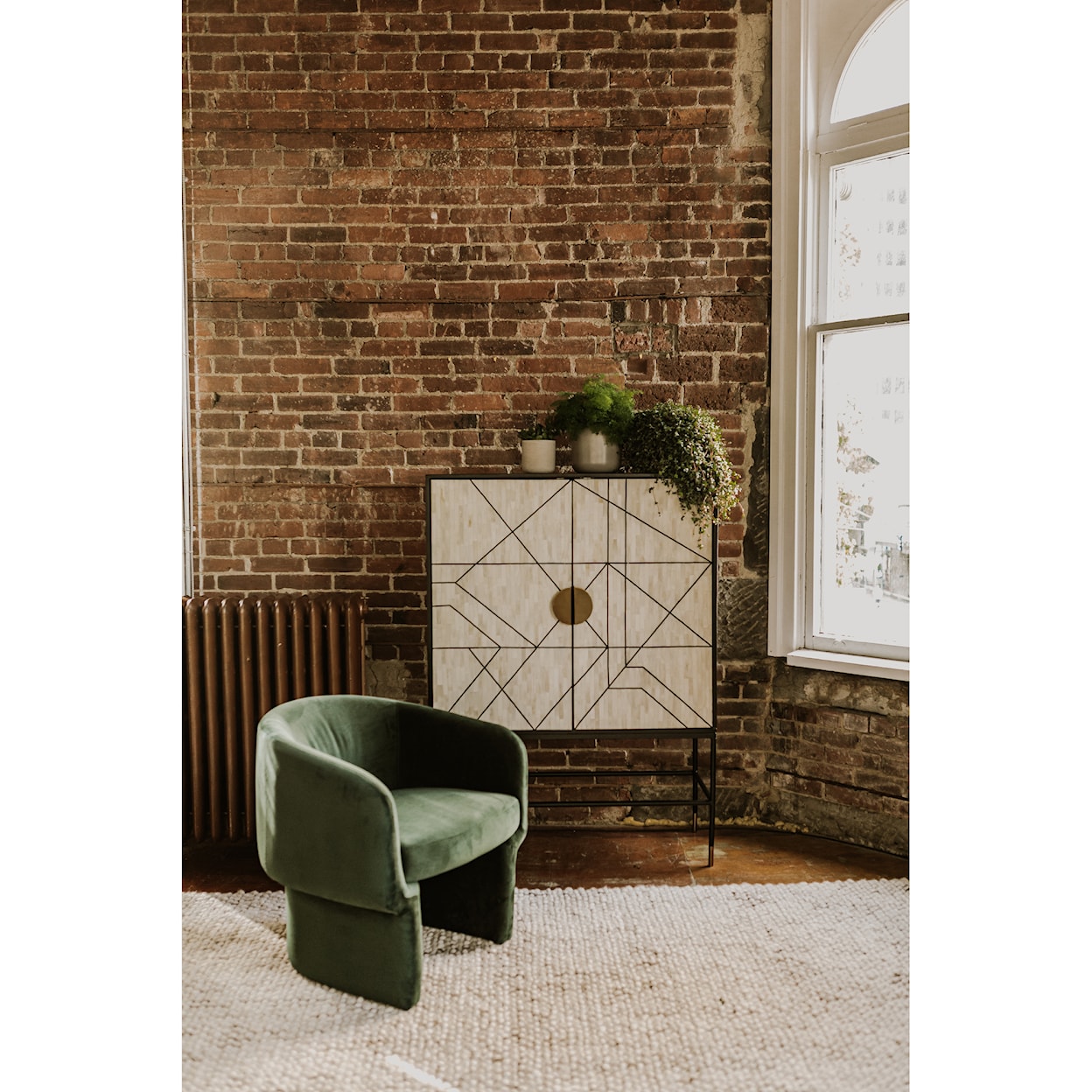 Moe's Home Collection Franco Franco Chair Dark Green