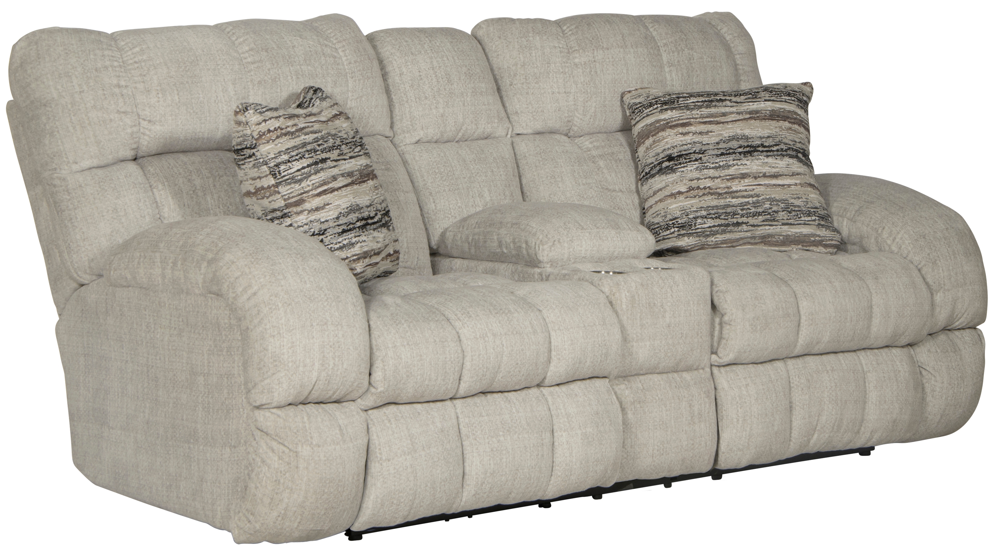 Lay Flat Manual Reclining Console Loveseat