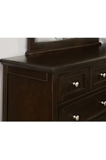 Vaughan Bassett Bonanza Transitional 8-Drawer Dresser and Landscape Mirror Set