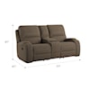 Emerald Adrian Reclining Console Loveseat